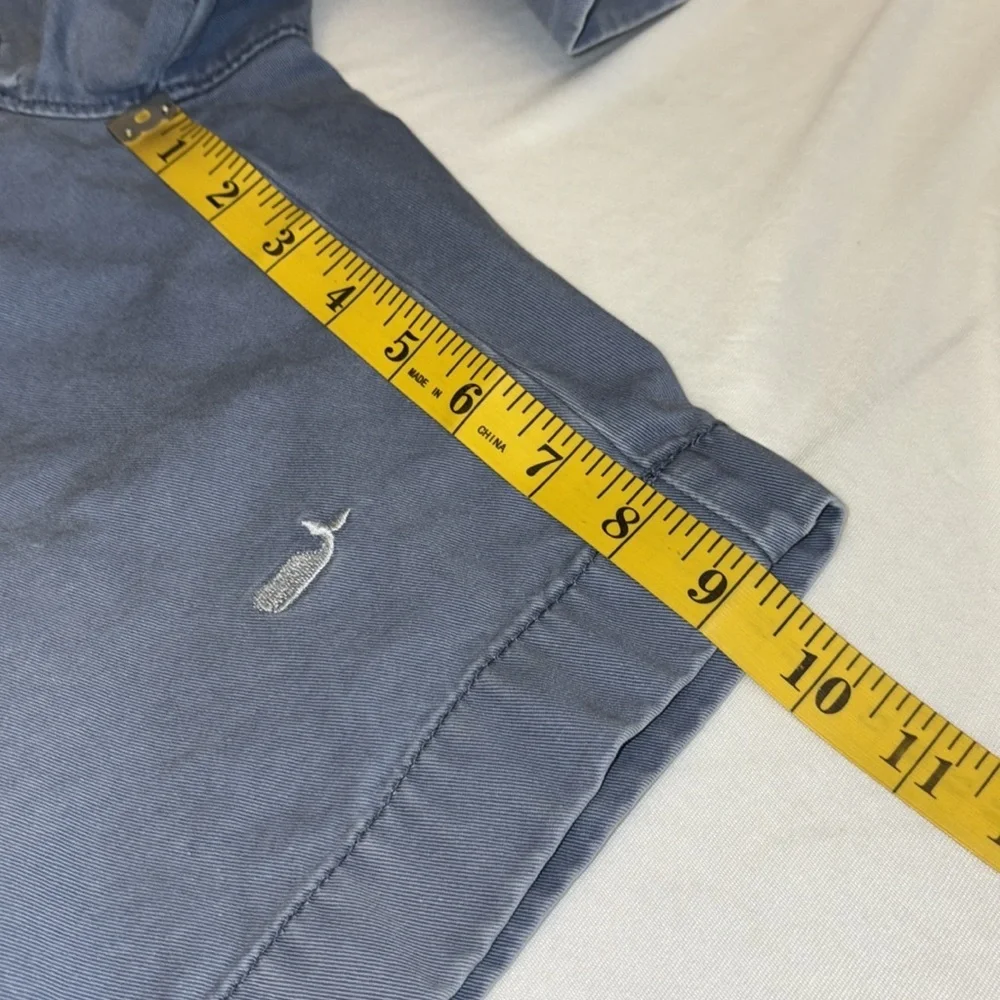 J. Crew chino shorts 4 pockets button/zip close embroidered whales Size 32